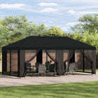 Paviljoen 6 x 3 m zwart polyester staal