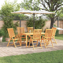 Tuin eettafelset 7 pcs Bruin Massief Acaciahout
