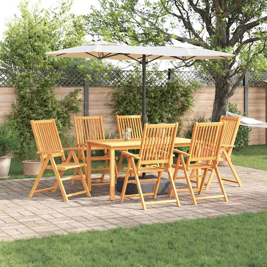 Tuin eettafelset 7 pcs Bruin Massief Acaciahout