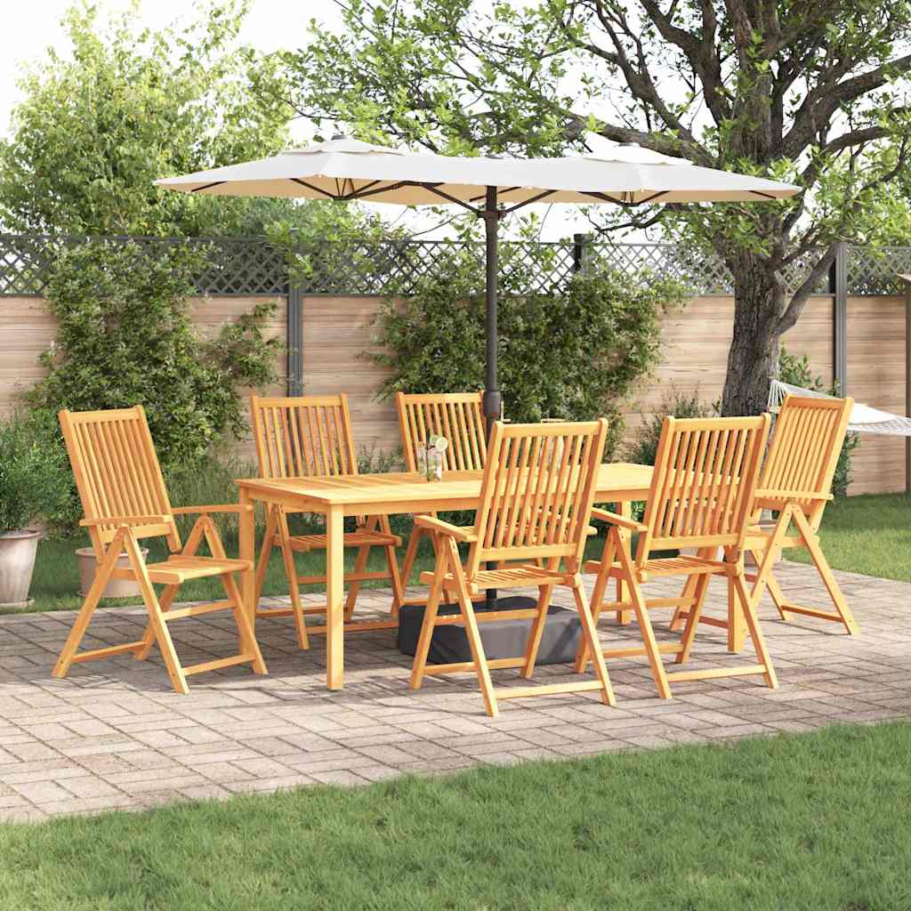 Tuin eettafelset 7 pcs Bruin Massief Acaciahout