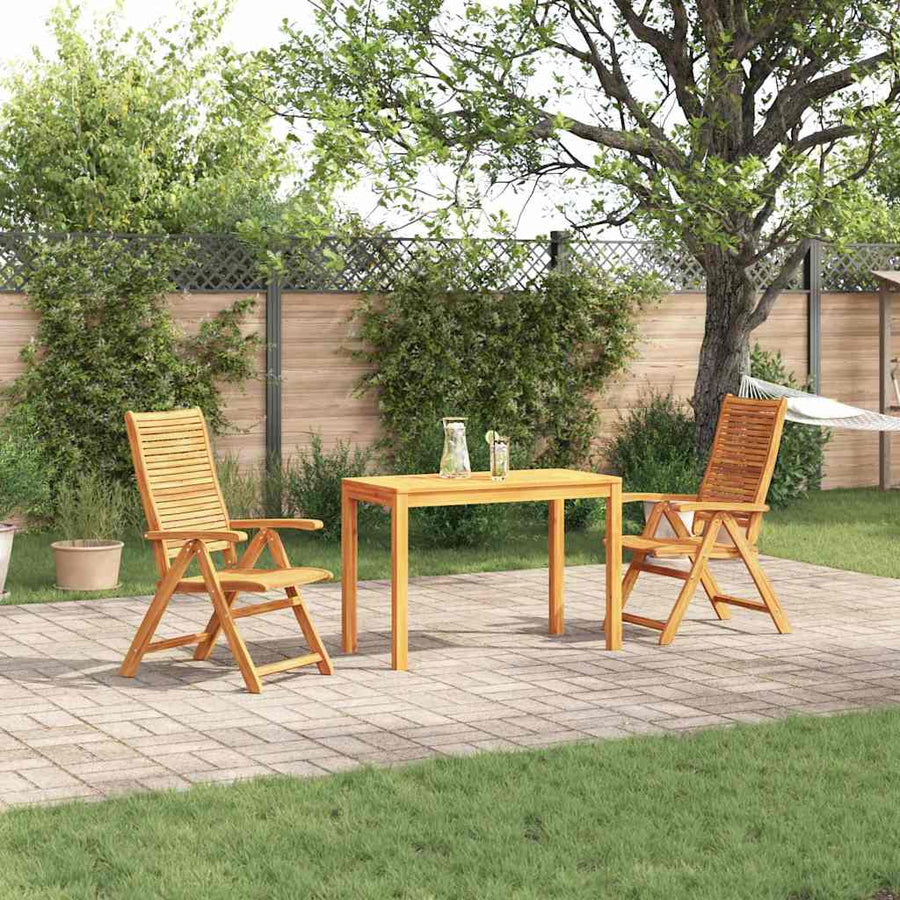 Tuin Eetset 3 Pcs Bruin Massief Acaciahout