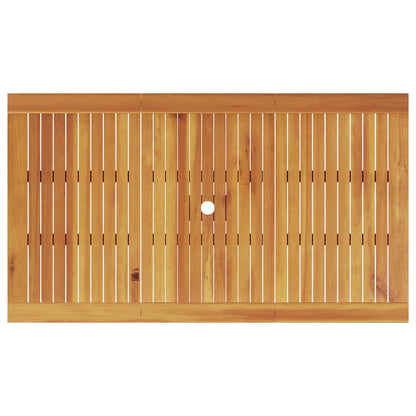 Tuin Eetset 5 Pcs Bruin Massief Acaciahout 4-persoons