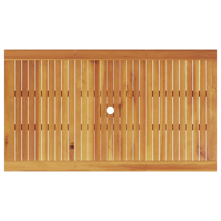 Tuin Eetset 7 Pcs Bruin Massief Acaciahout 6-persoons