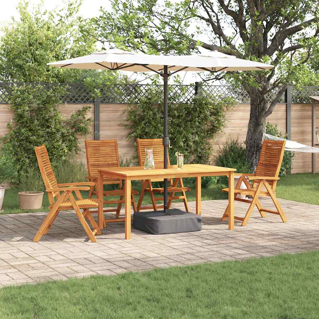 Tuin eettafelset 5 pcs Bruin Massief Acaciahout