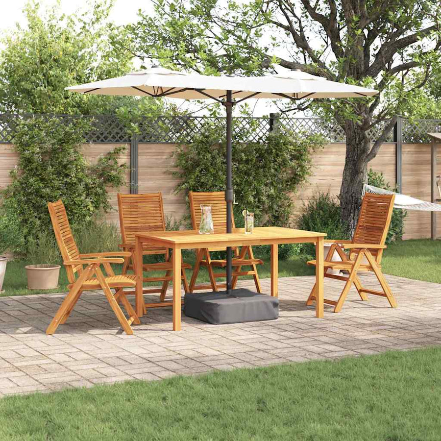 Tuin eettafelset 5 pcs Bruin Massief Acaciahout