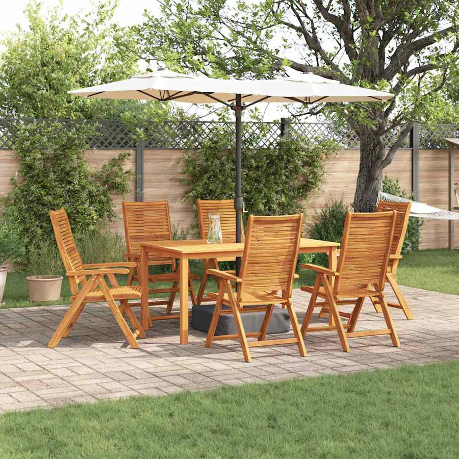 Tuin eettafelset 7 pcs Bruin Massief Acaciahout