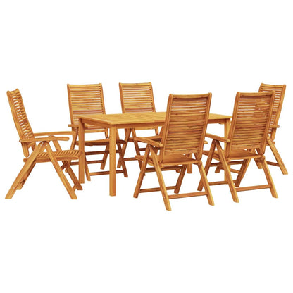 Tuin eettafelset 7 pcs Bruin Massief Acaciahout