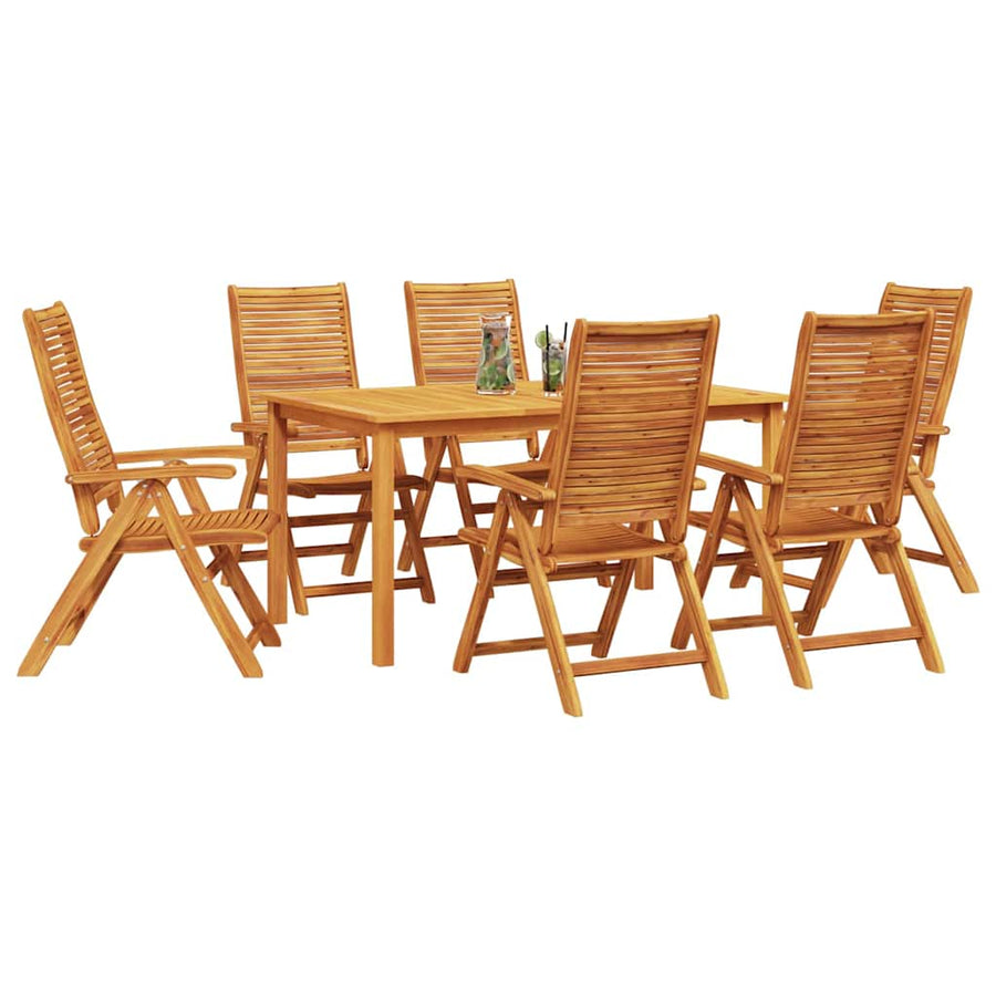 Tuin eettafelset 7 pcs Bruin Massief Acaciahout