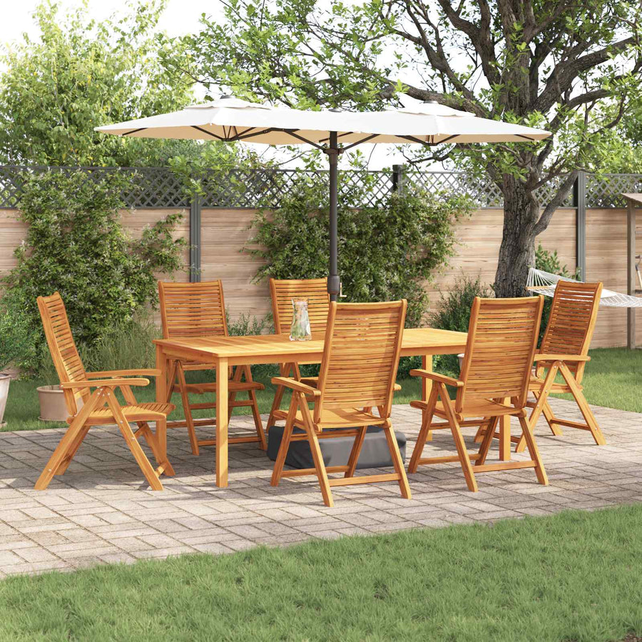Tuin eettafelset 7 pcs Bruin Massief Acaciahout