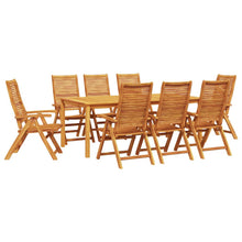 Tuin eettafelset 9 pcs Bruin Massief Acaciahout