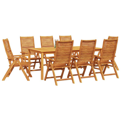 Tuin eettafelset 9 pcs Bruin Massief Acaciahout