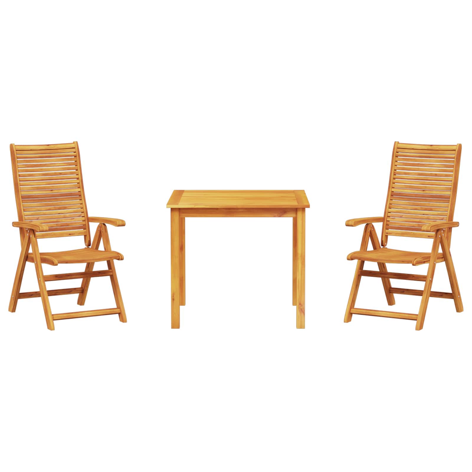 Tuin eettafelset 3 pcs Bruin Massief Acaciahout