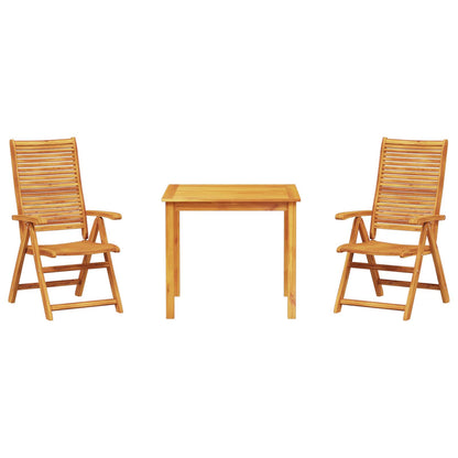 Tuin eettafelset 3 pcs Bruin Massief Acaciahout