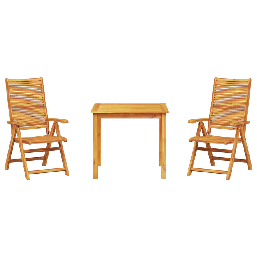 Tuin eettafelset 3 pcs Bruin Massief Acaciahout