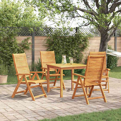 Tuin eettafelset 5 pcs Bruin Massief Acaciahout