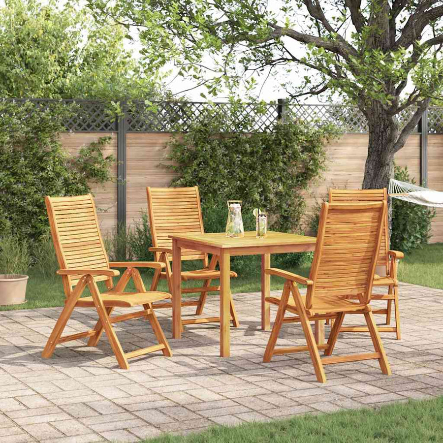 Tuin eettafelset 5 pcs Bruin Massief Acaciahout