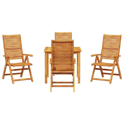Tuin eettafelset 5 pcs Bruin Massief Acaciahout