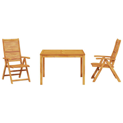 Tuin eettafelset 3 pcs Bruin Massief Acaciahout