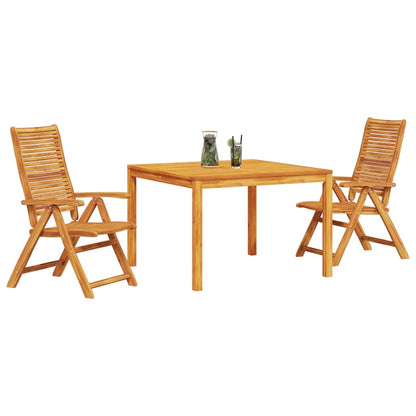 Tuin eettafelset 3 pcs Bruin Massief Acaciahout