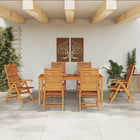 Eettafel 6 personen massief acaciahout bruin