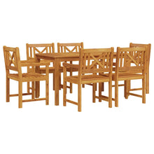 Tuin eettafelset 7 pcs Bruin Massief Acaciahout