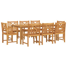 Tuin Eetset 9 pcs Bruin Massief acaciahout