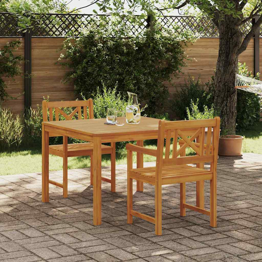 Tuin eettafelset 3 pcs Bruin Massief acaciahout