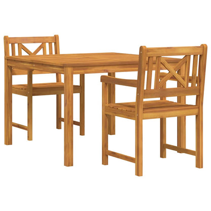 Tuin eettafelset 3 pcs Bruin Massief acaciahout