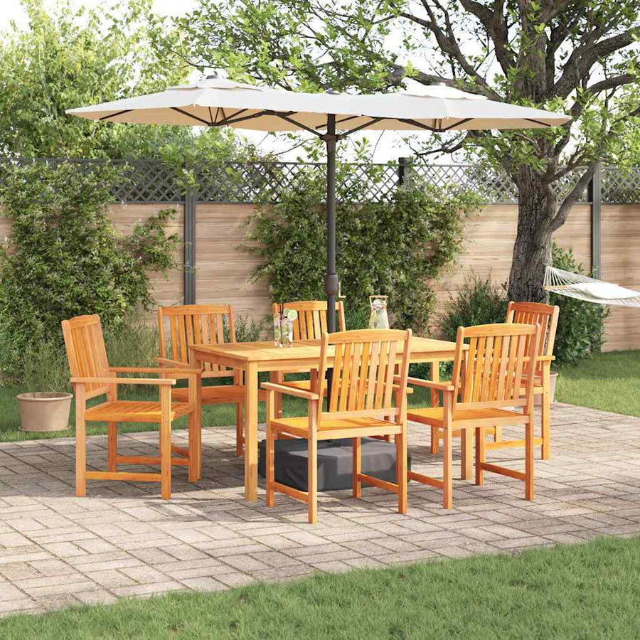 Tuin eettafelset 5 pcs Bruin Massief Acaciahout