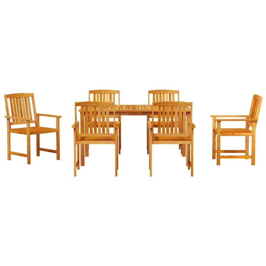 Tuin eettafelset 5 pcs Bruin Massief Acaciahout