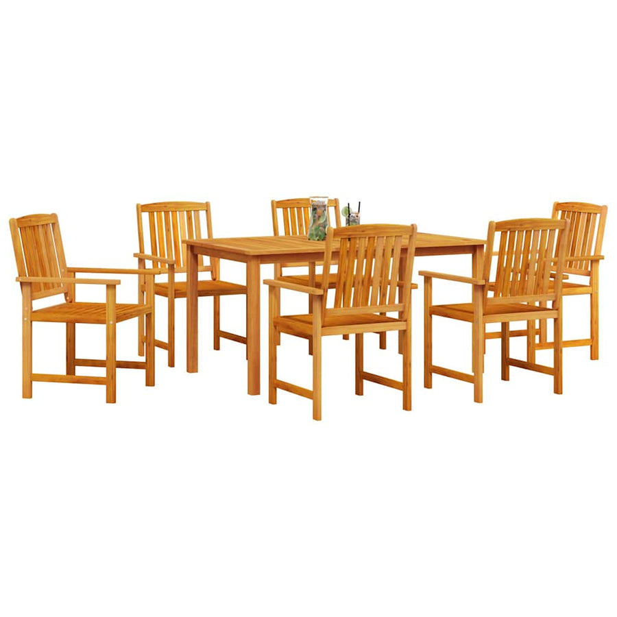Tuin eettafelset 5 pcs Bruin Massief Acaciahout