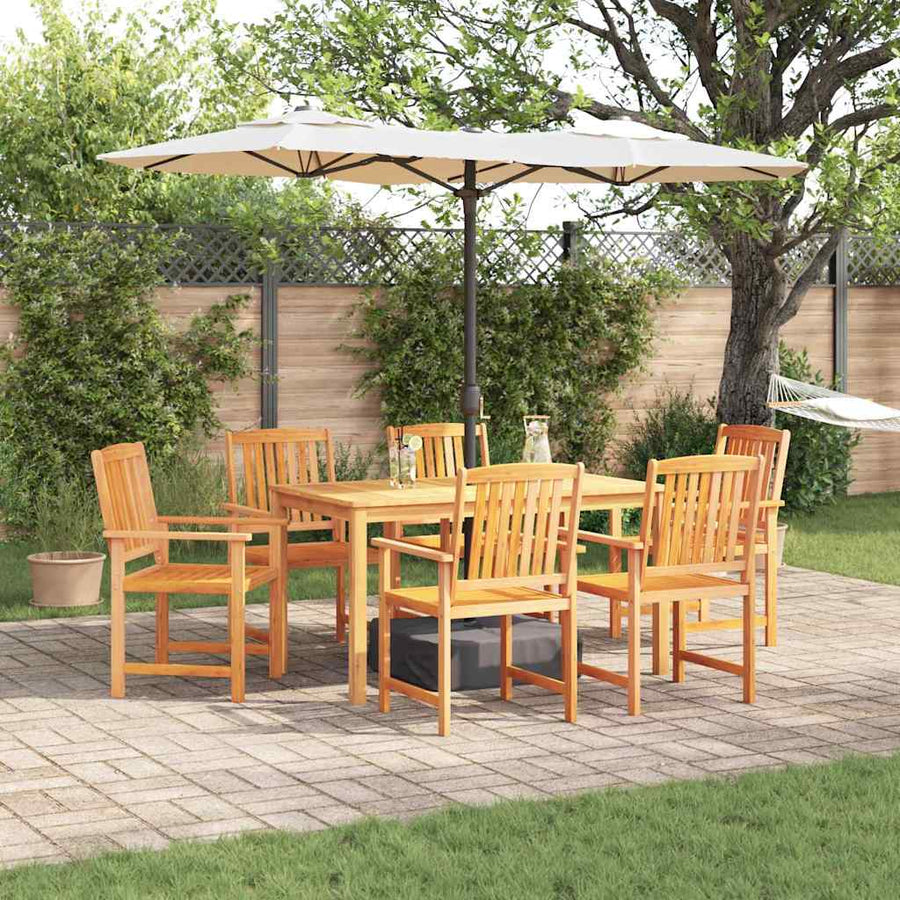 Tuin eettafelset 7 pcs Bruin Massief Acaciahout