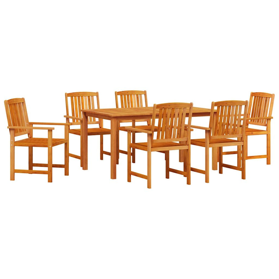 Tuin eettafelset 7 pcs Bruin Massief Acaciahout
