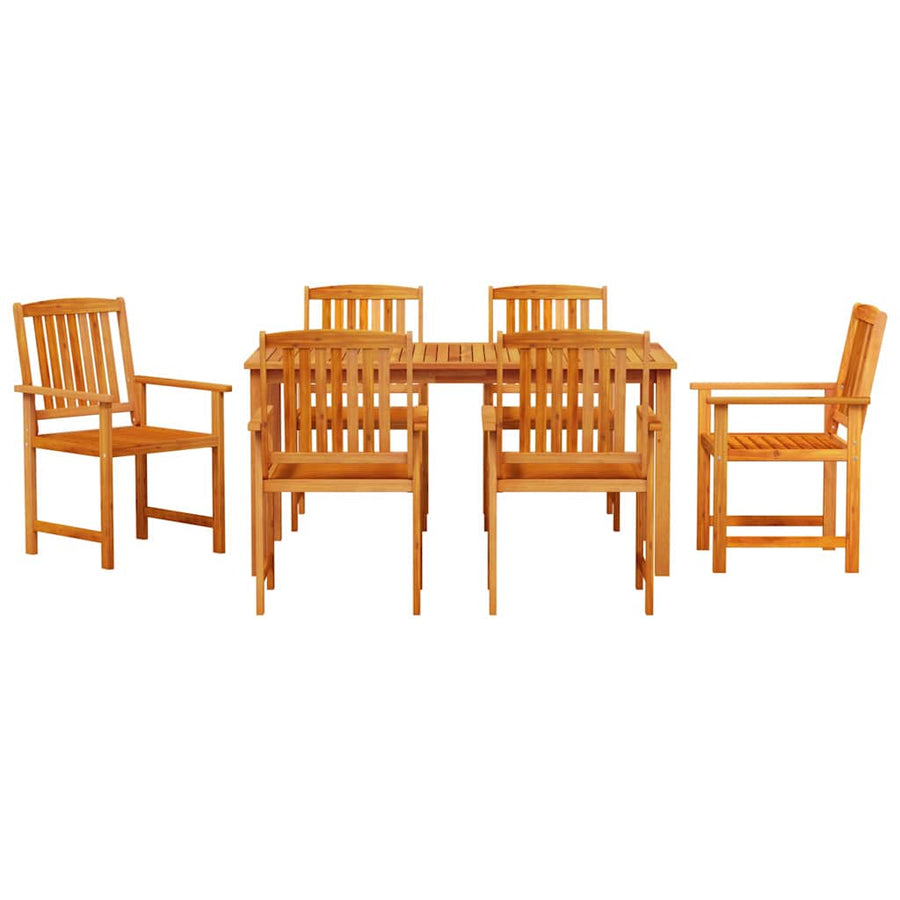 Tuin eettafelset 7 pcs Bruin Massief Acaciahout