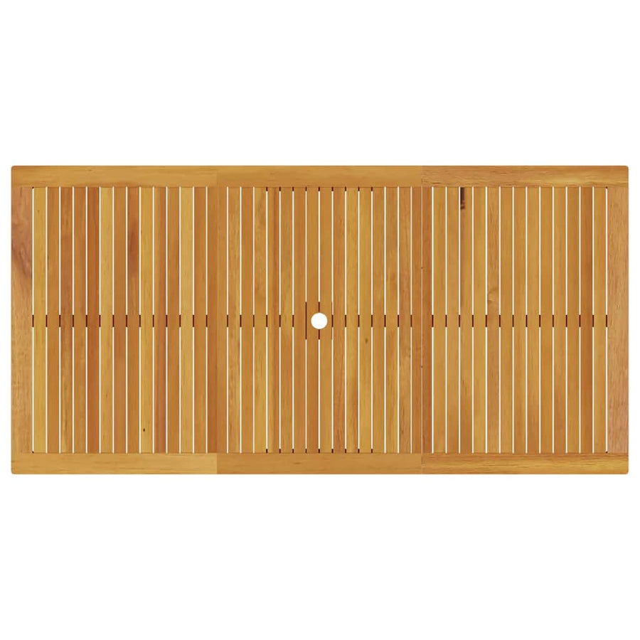 Tuin Eetset 9 pcs Bruin Massief acaciahout