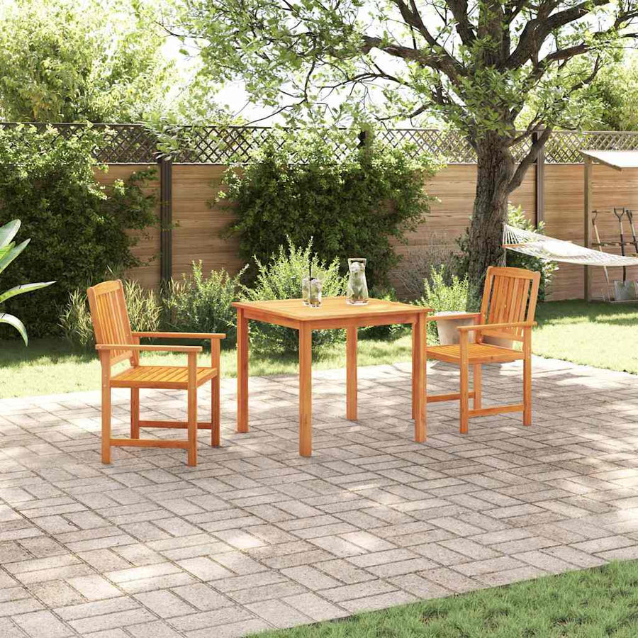 Tuin eettafelset 3 pcs Bruin Massief Acaciahout