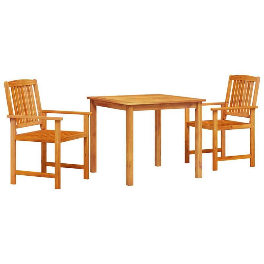 Tuin eettafelset 3 pcs Bruin Massief Acaciahout