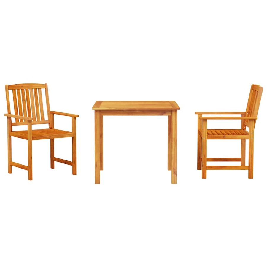 Tuin eettafelset 3 pcs Bruin Massief Acaciahout