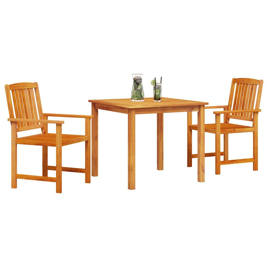 Tuin eettafelset 3 pcs Bruin Massief Acaciahout