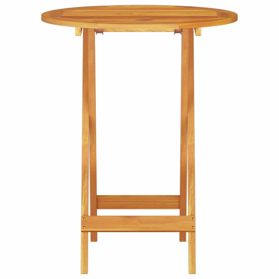 Vouw Bistro Set 3 Pcs Bruin Massief Acaciahout 60 cm tafel diameter