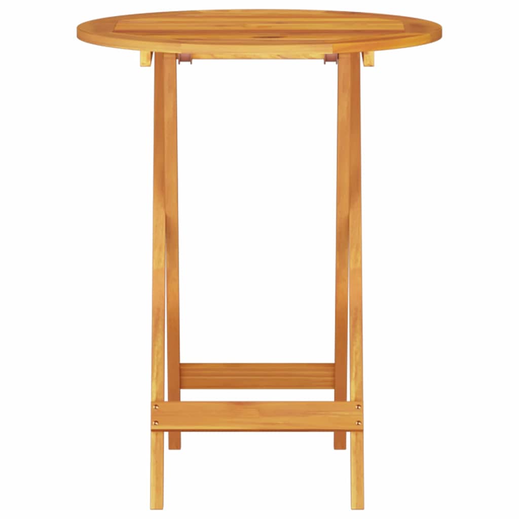 Vouw Bistro Set 3 Pcs Bruin Massief Acaciahout 60 cm tafel diameter