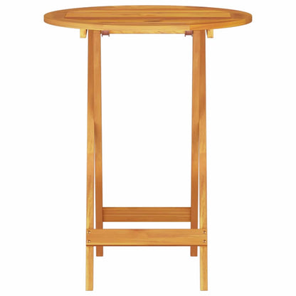 Vouw Bistro Set 3 Pcs Bruin Massief Acaciahout 60 cm tafel diameter