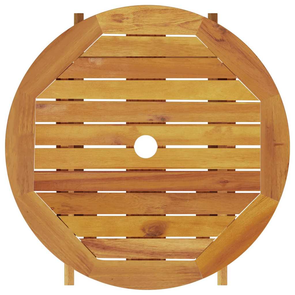 Vouw Bistro Set 3 Pcs Bruin Massief Acaciahout 60 cm tafel diameter