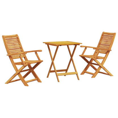 Vouw Bistro Set 3 Pcs Bruin Massief Acaciahout 60 cm tafellengte
