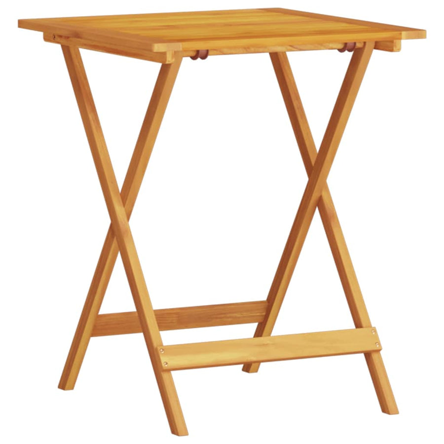 Vouw Bistro Set 3 Pcs Bruin Massief Acaciahout 60 cm tafellengte