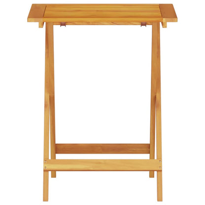 Vouw Bistro Set 3 Pcs Bruin Massief Acaciahout 60 cm tafellengte