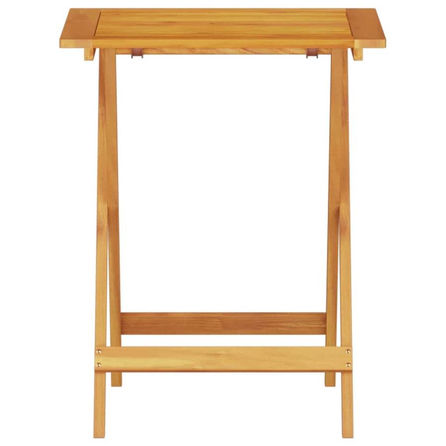 Vouw Bistro Set 3 Pcs Bruin Massief Acaciahout 60 cm tafellengte