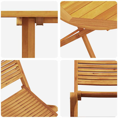 Vouw Bistro Set 3 pcs Bruin Massief Acaciahout