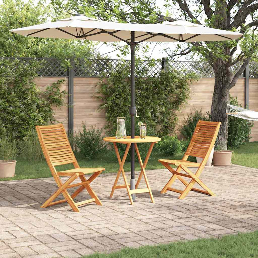 Vouw Bistro Set 3 pcs Bruin Massief Acaciahout