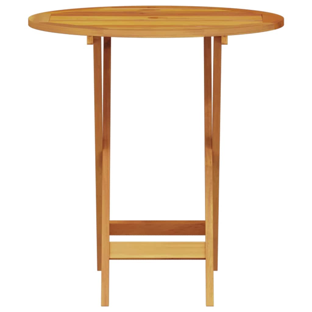 Vouw Bistro Set 3 Pcs Bruin Massief Acaciahout 70 cm tafel diameter